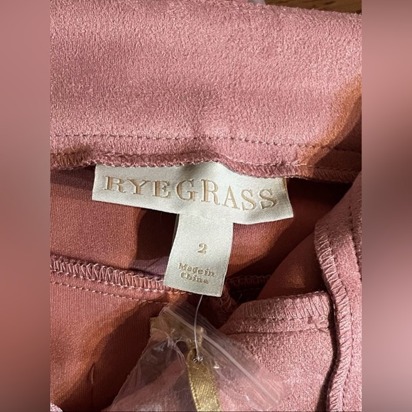 Ryegrass  Faux Suede Size 2 Rose Pink Pants - New With Tags - Picture 4 of 4